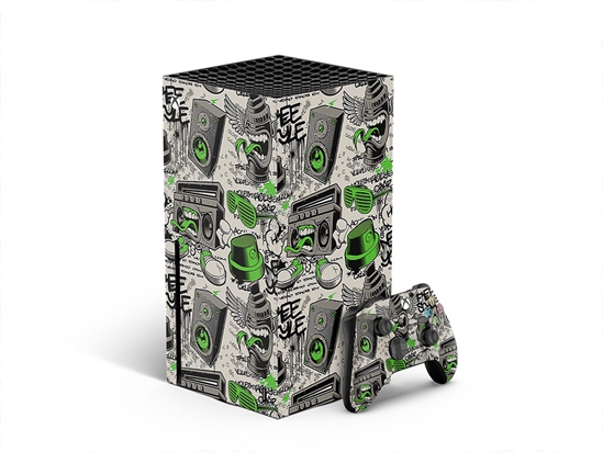 Green Free Style Graffiti XBOX DIY Decal