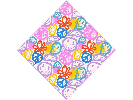 Groovy Peace Graffiti Vinyl Wrap Pattern