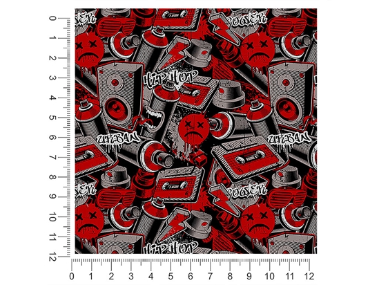 Hip Hop Beats Graffiti 1ft x 1ft Craft Sheets