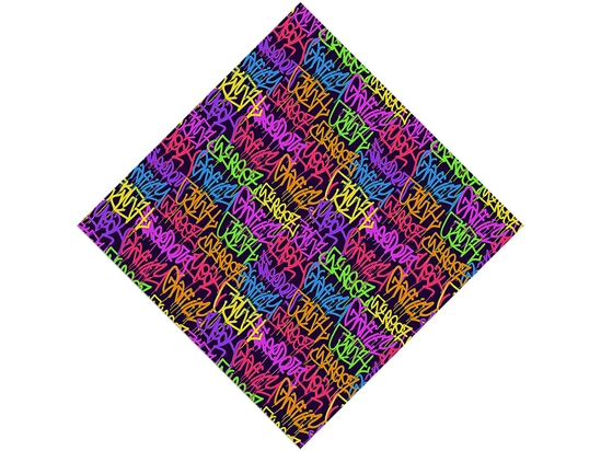 Large Columns Graffiti Vinyl Wrap Pattern