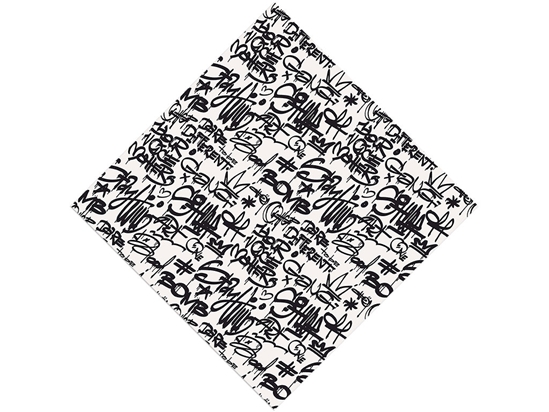 Monochrome Mess Graffiti Vinyl Wrap Pattern