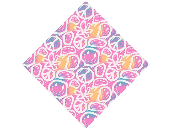 Pink Peace Graffiti Vinyl Wrap Pattern