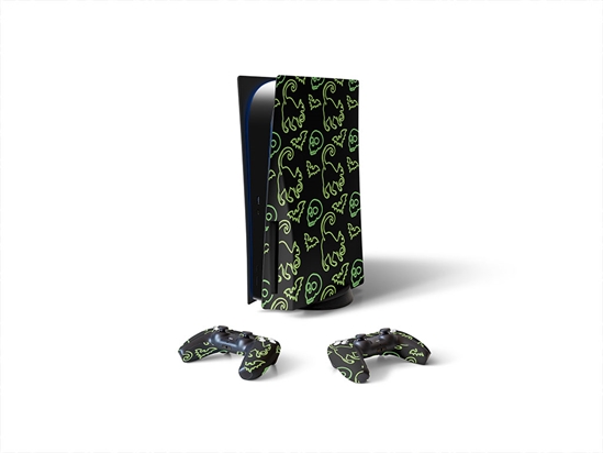 Neon Omens Halloween Sony PS5 DIY Skin