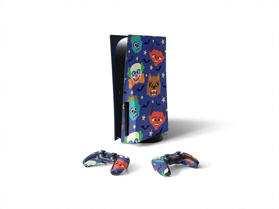 Spooky Friends Halloween Sony PS5 DIY Skin