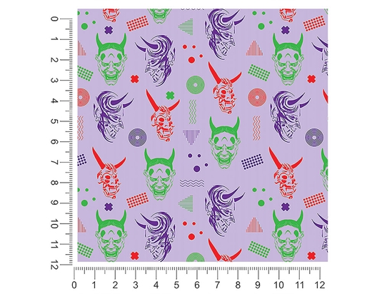 Yokai Masks Halloween 1ft x 1ft Craft Sheets