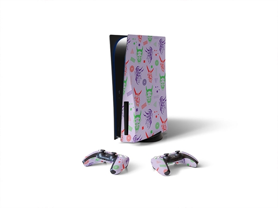 Yokai Masks Halloween Sony PS5 DIY Skin