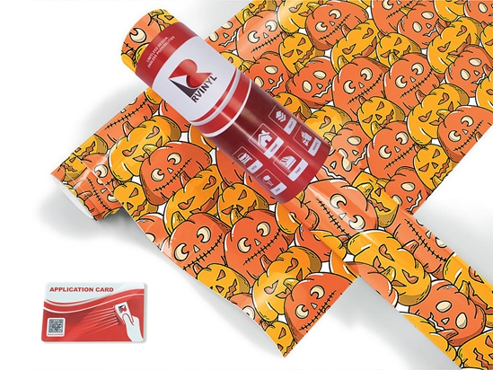 Orange Frenzy Halloween Craft Vinyl Roll