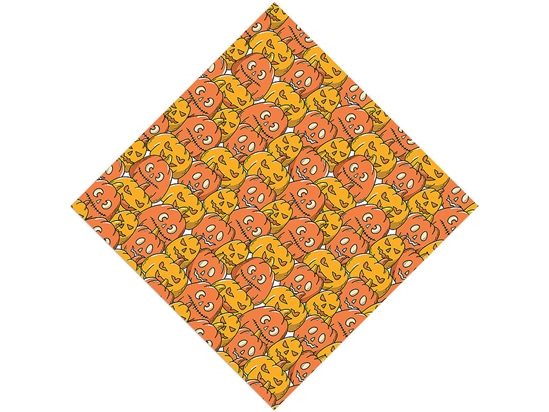 Orange Frenzy Halloween Vinyl Wrap Pattern