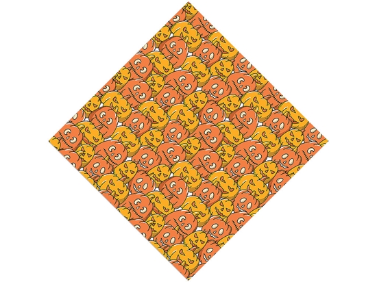 Orange Frenzy Halloween Vinyl Wrap Pattern