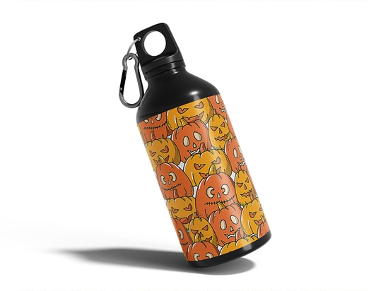 Orange Frenzy Halloween Water Bottle DIY Stickers
