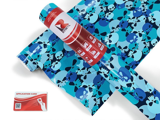 Cerulean Calvaria Skull and Bones Craft Vinyl Roll