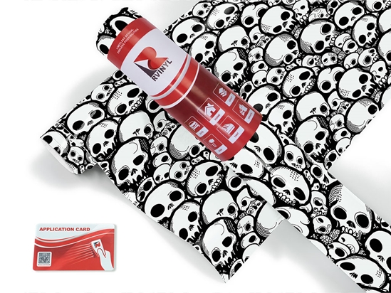 Crushed Catacomb Skull and Bones Craft Vinyl Roll