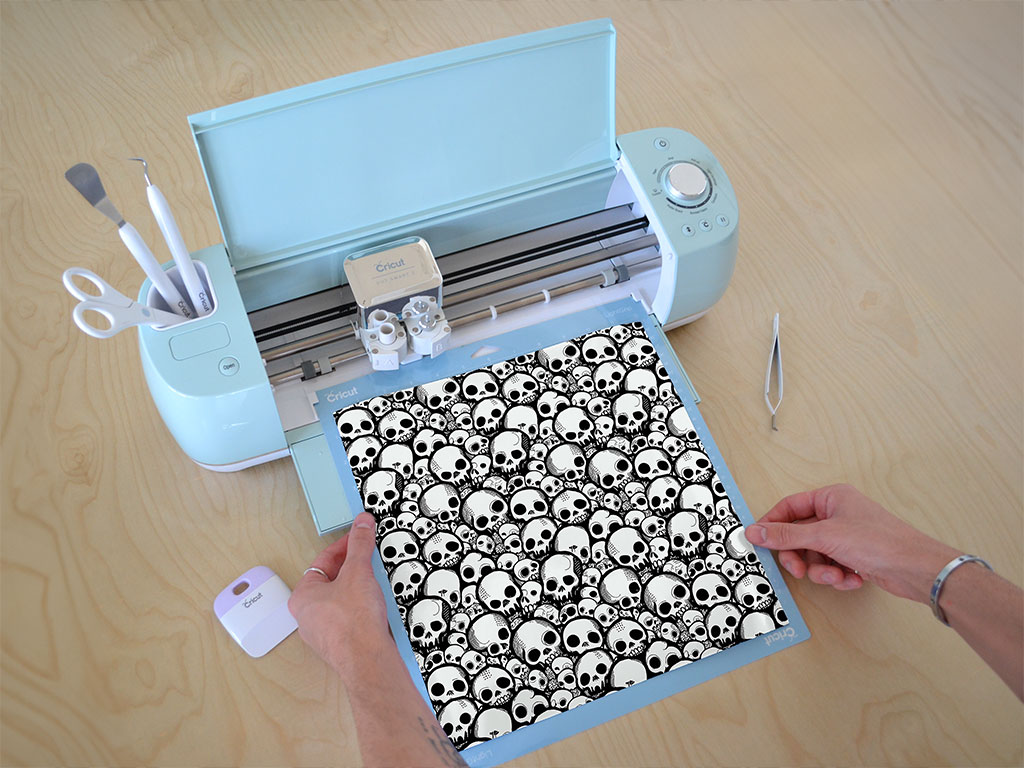 Crushed Catacomb Skull and Bones Cricut Compatible Vinyl