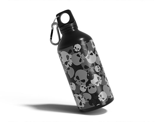 Gray Calvaria Skull and Bones Water Bottle DIY Stickers