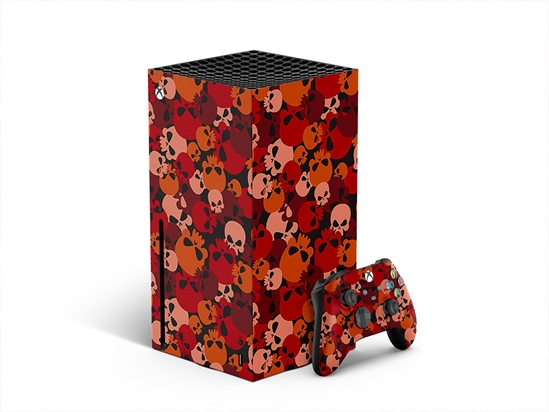 Red Calvaria Skull and Bones XBOX DIY Decal