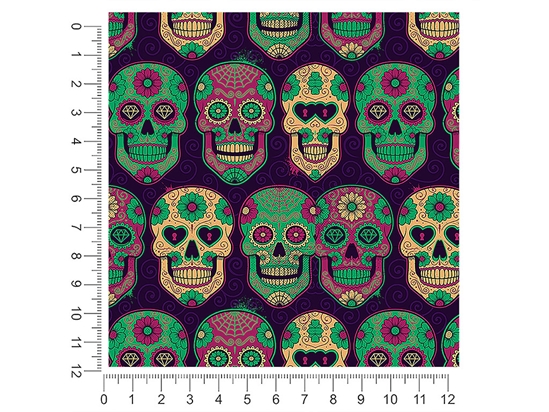 Sugar Skull Skull and Bones 1ft x 1ft Craft Sheets
