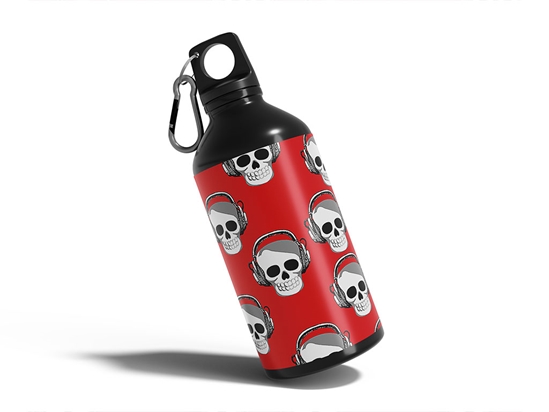 Tuned Out Skull and Bones Water Bottle DIY Stickers