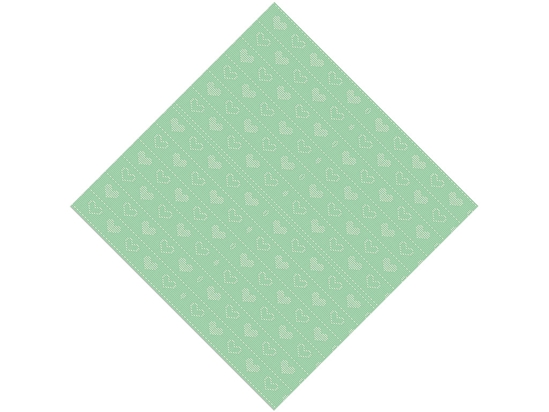 Bashful Teal Heart Vinyl Wrap Pattern