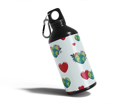 Join Hands Heart Water Bottle DIY Stickers