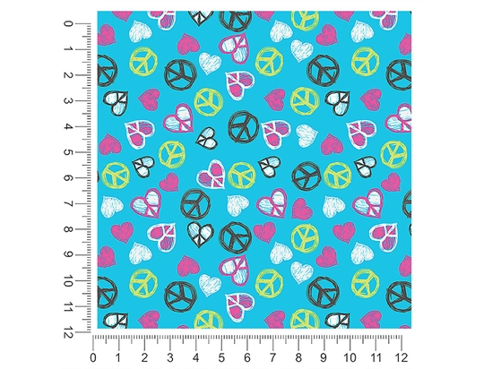 Peace And Love Heart 1ft x 1ft Craft Sheets