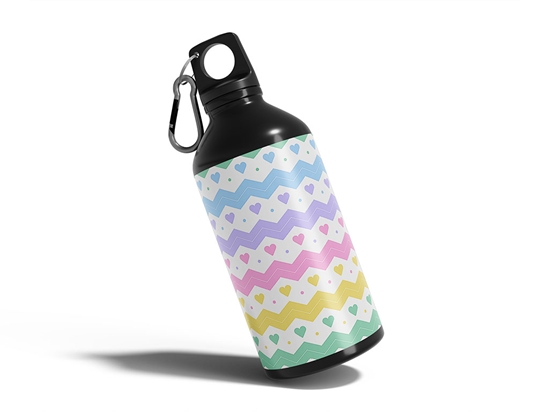 Old Love Heart Water Bottle DIY Stickers