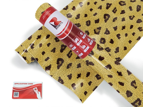 Cyber SavannaLeopard Animal Print Craft Vinyl Roll