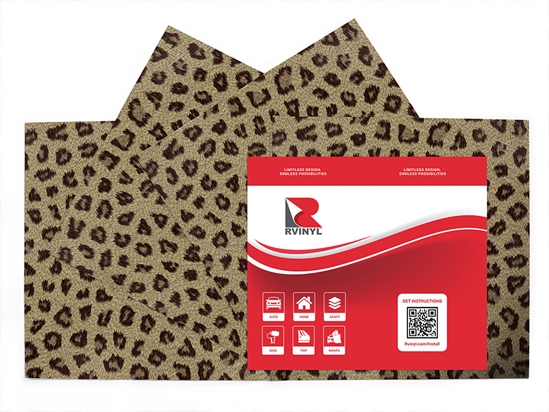 Cyber StealthLeopard Animal Print Craft Vinyl Sheet Pack