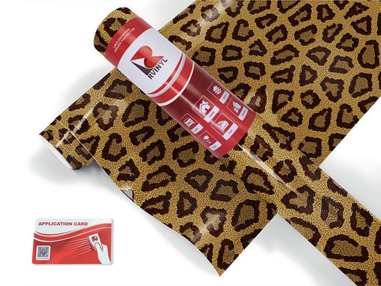 Cyber SunsetLeopard Animal Print Craft Vinyl Roll