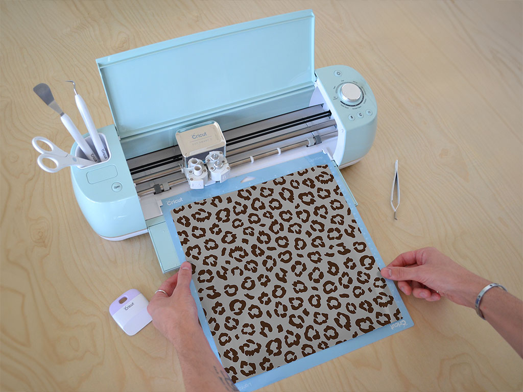 Gray Leopard Animal Print Cricut Compatible Vinyl