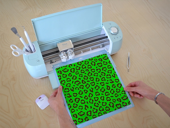 Green Leopard Animal Print Cricut Compatible Vinyl