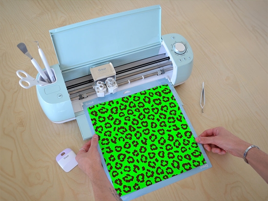 Neon Leopard Animal Print Cricut Compatible Vinyl