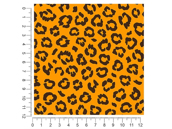 Orange Leopard Animal Print 1ft x 1ft Craft Sheets