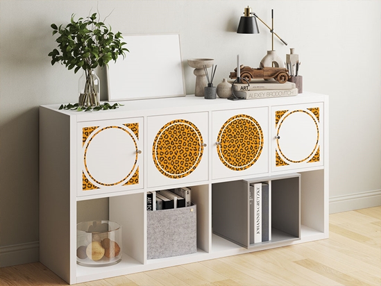 Orange Leopard Animal Print DIY Furniture Stickers