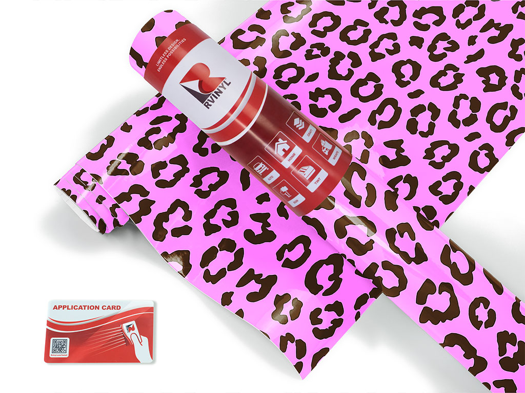 Pink Leopard Animal Print Craft Vinyl Roll