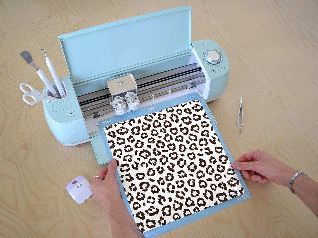 White Leopard Animal Print Cricut Compatible Vinyl