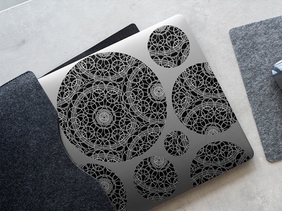 Black Venn Mandala DIY Laptop Stickers