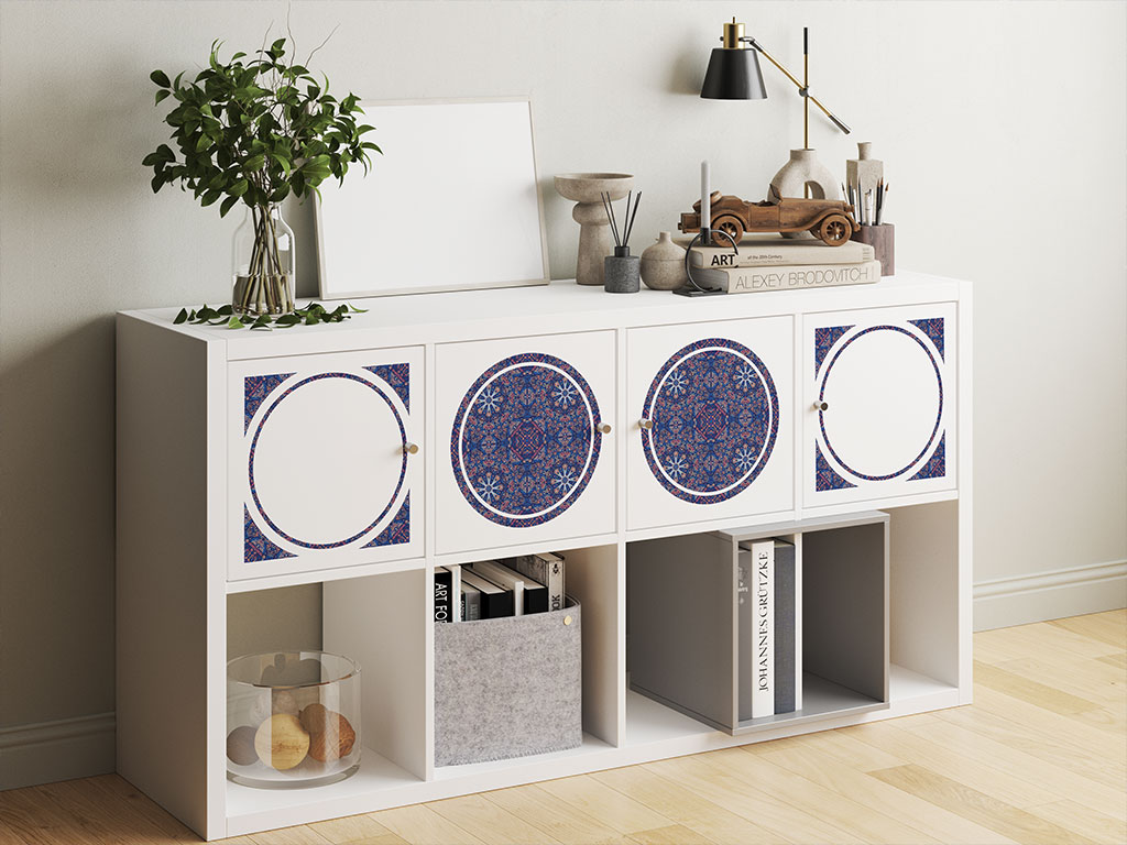 Darkened Snowflake Mandala DIY Furniture Stickers