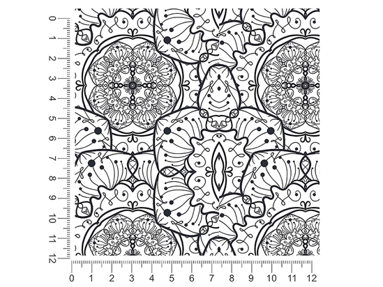 Fungal Swirls Mandala 1ft x 1ft Craft Sheets