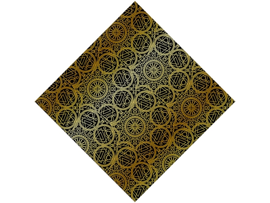 Gold Alchemy Mandala Vinyl Wrap Pattern