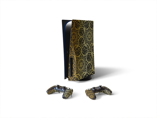 Gold Alchemy Mandala Sony PS5 DIY Skin