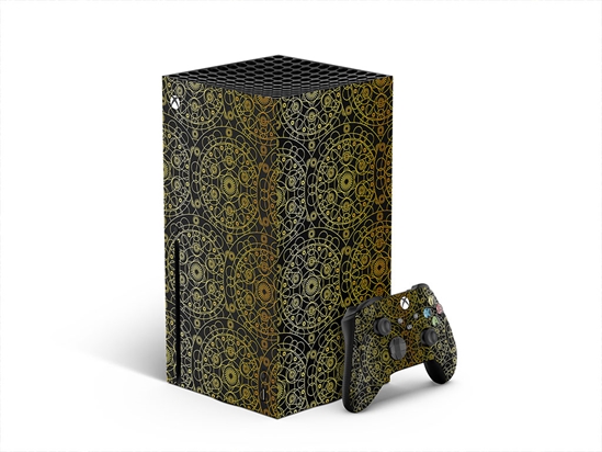 Gold Cylindrical Mandala XBOX DIY Decal