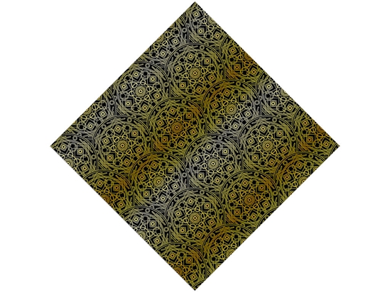 Gold Polygons Mandala Vinyl Wrap Pattern