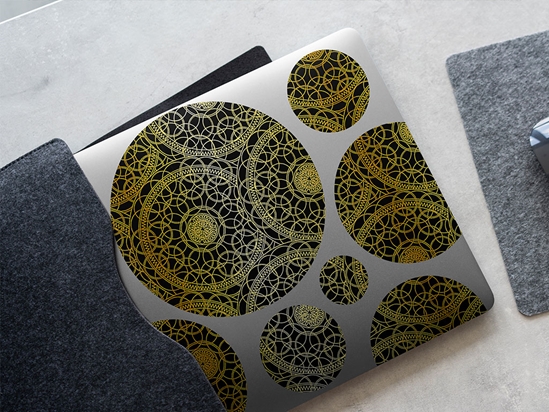 Gold Venn Mandala DIY Laptop Stickers