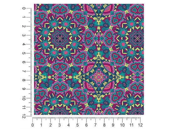 Magenta Love Mandala 1ft x 1ft Craft Sheets