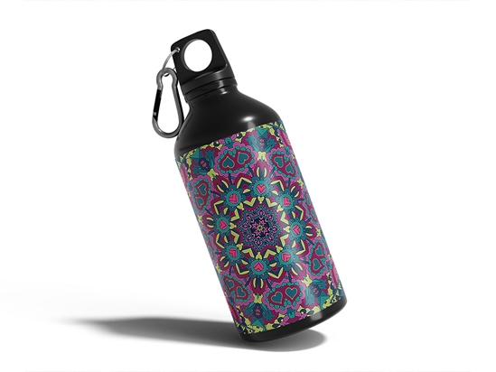 Magenta Love Mandala Water Bottle DIY Stickers