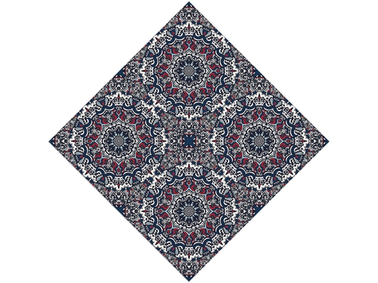 Navy Solitaire Mandala Vinyl Wrap Pattern