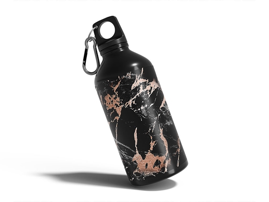 Porto Black Marble Stone Water Bottle DIY Stickers