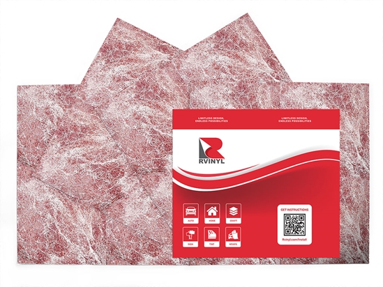 Rojo Levante Red Marble Stone Craft Vinyl Sheet Pack