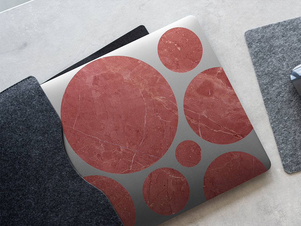 Rosa Portugal Pink Marble Stone DIY Laptop Stickers