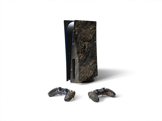 Saint Laurent Black Marble Stone Sony PS5 DIY Skin